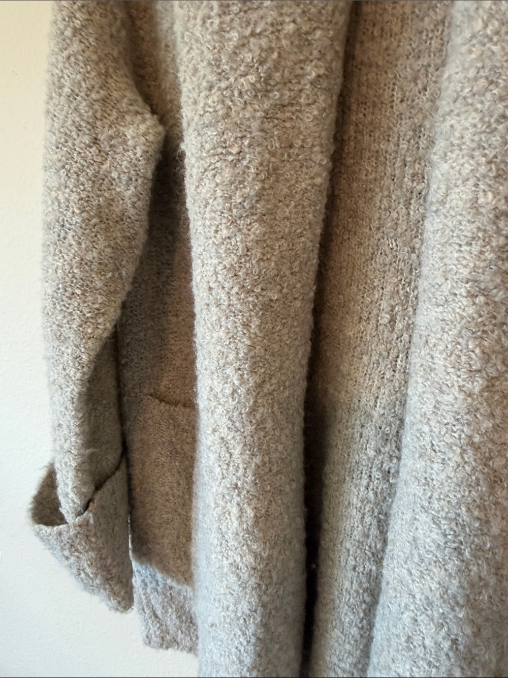 Abercrombie & Fitch Taupe Teddy Open-Front Cardigan - Picture 3 of 4